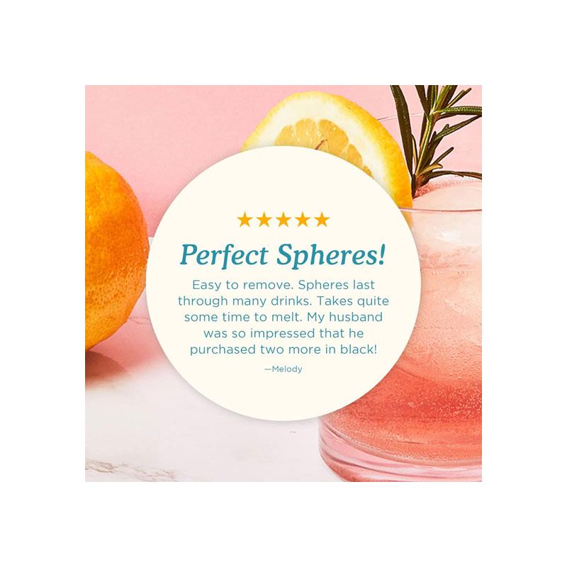 Zoku Ice Ball Mould Set 2 Stackable Jumbo Sphere Molds BPA-Free Silicone Multi-Colour 4 fl oz - Image 7