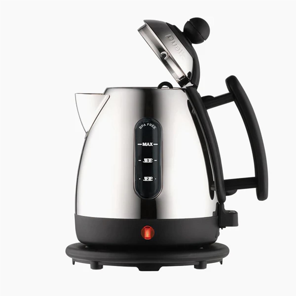 Dualit Mini Lite Electric Kettle 1L 2200W Stainless Steel With Rapid Boil, Non-Drip Spout - Silver/Black - Image 2