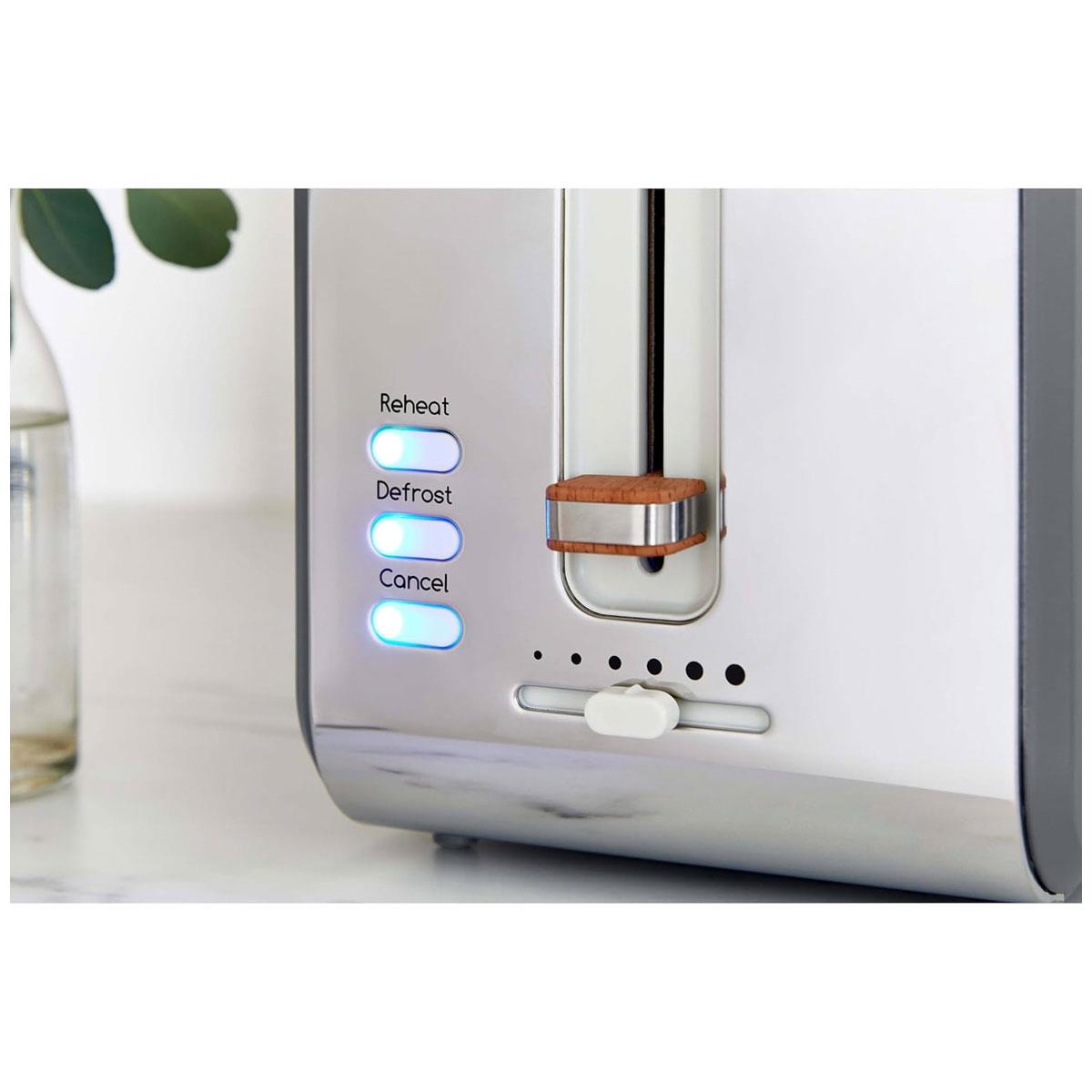Swan Nordic 2 Slice Toaster Grey 900W with 6 Browning Levels Defrost Reheat Cancel Functions and Removable Crumb Tray - Image 6