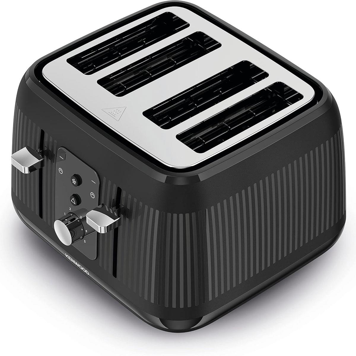 Kenwood Dawn 4 Slot Toaster 1800W with Reheat Defrost Bagel & Cancel Functions 5 Browning Levels Midnight Black - Image 4