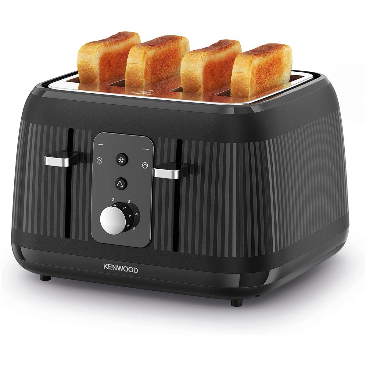 Kenwood Dawn 4 Slot Toaster 1800W with Reheat Defrost Bagel & Cancel Functions 5 Browning Levels Midnight Black - Image 5
