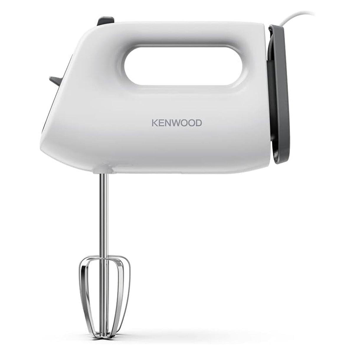 Kenwood QuickMix Lite Hand Mixer 300W Lightweight Electric Mixer with Twin Beaters Slow Start White