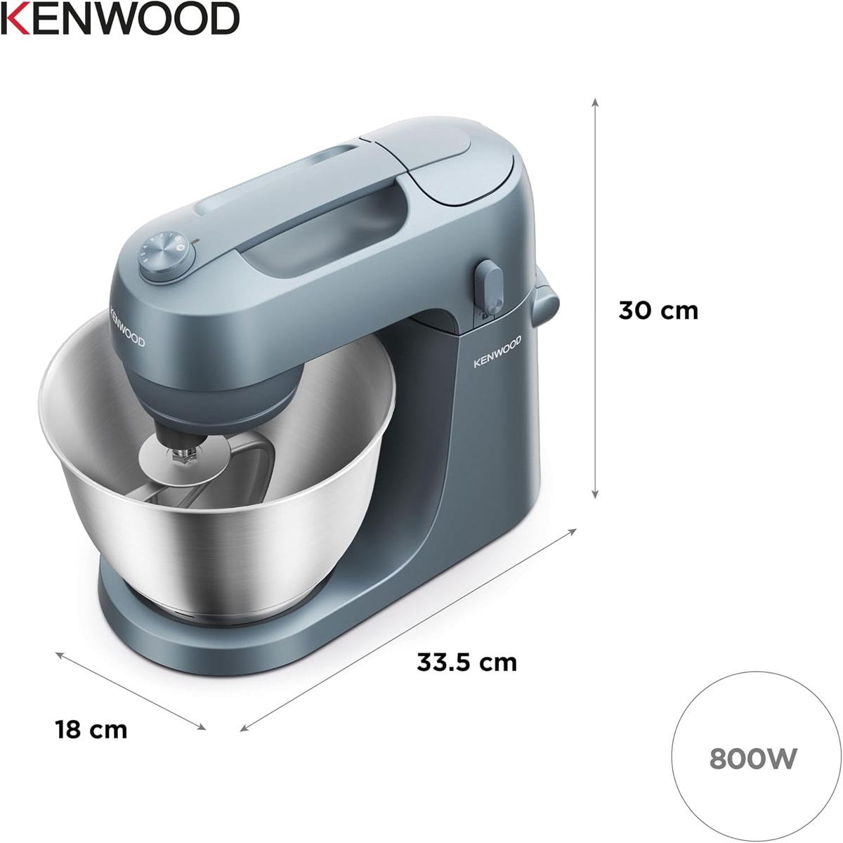 Kenwood Go Collection Stand Mixer 800W 4L Storm Blue Kitchen Machine with 6 Speeds K-Beater Whisk & Dough Tool - Image 3