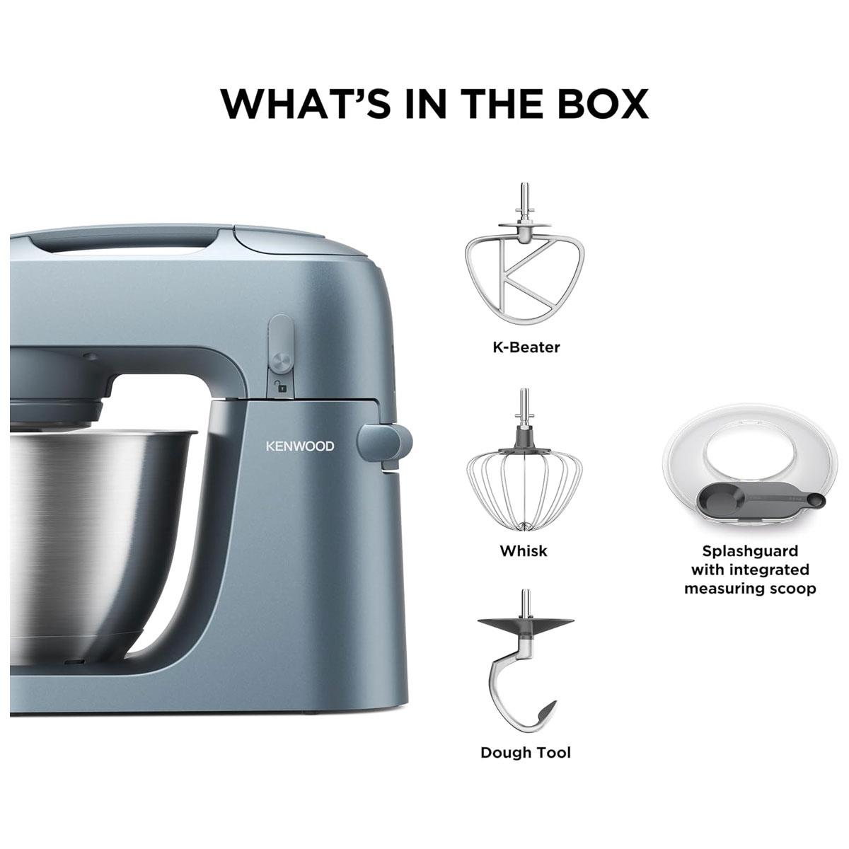 Kenwood Go Collection Stand Mixer 800W 4L Storm Blue Kitchen Machine with 6 Speeds K-Beater Whisk & Dough Tool - Image 7