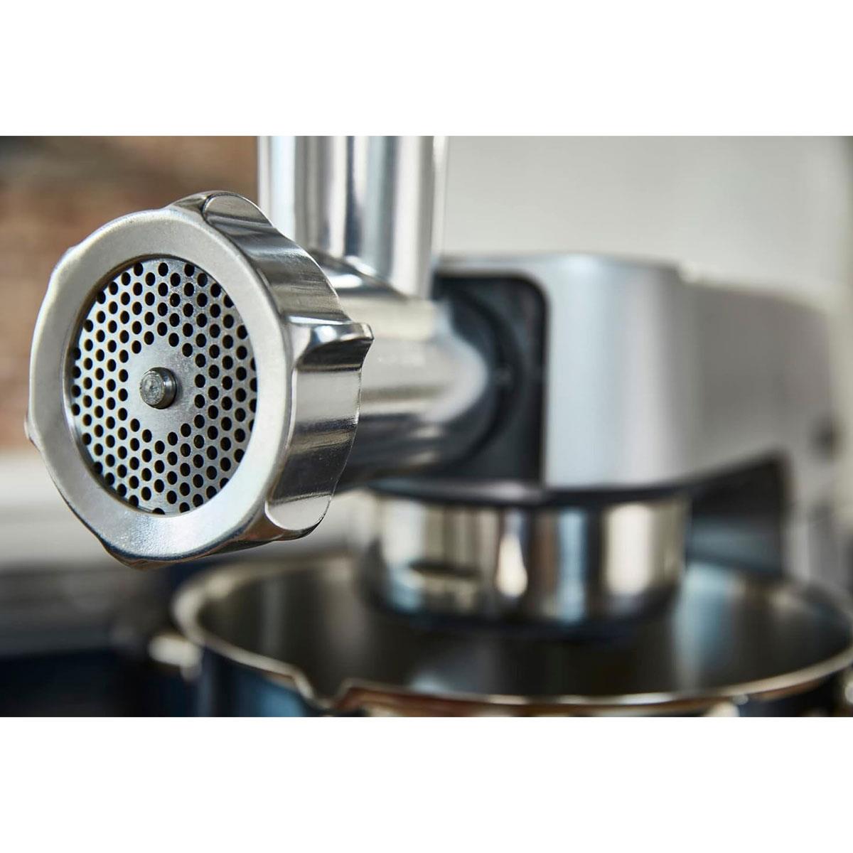 Kenwood Food Mincer Attachment Silver Aluminium Meat Grinder Accessory with 3 Grinding Discs Sausage & Kebbe Maker - Image 5
