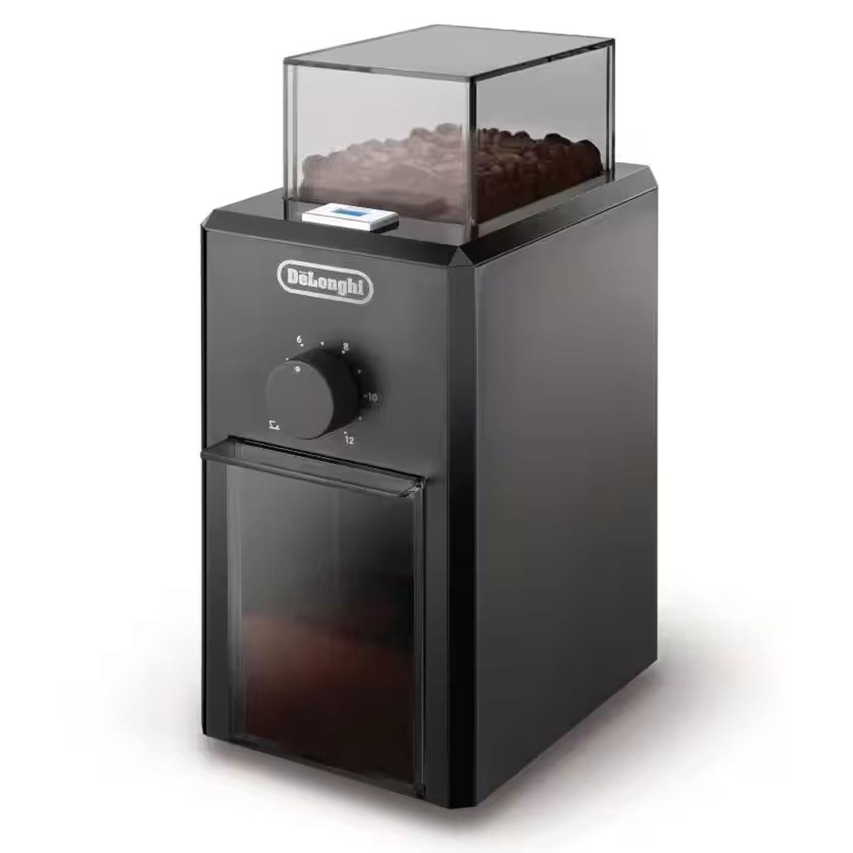 Burr Coffee Grinder 170W Stainless Steel Flat Burr with 16 Grind Settings 120g Bean Hopper 12 Cup Selector
