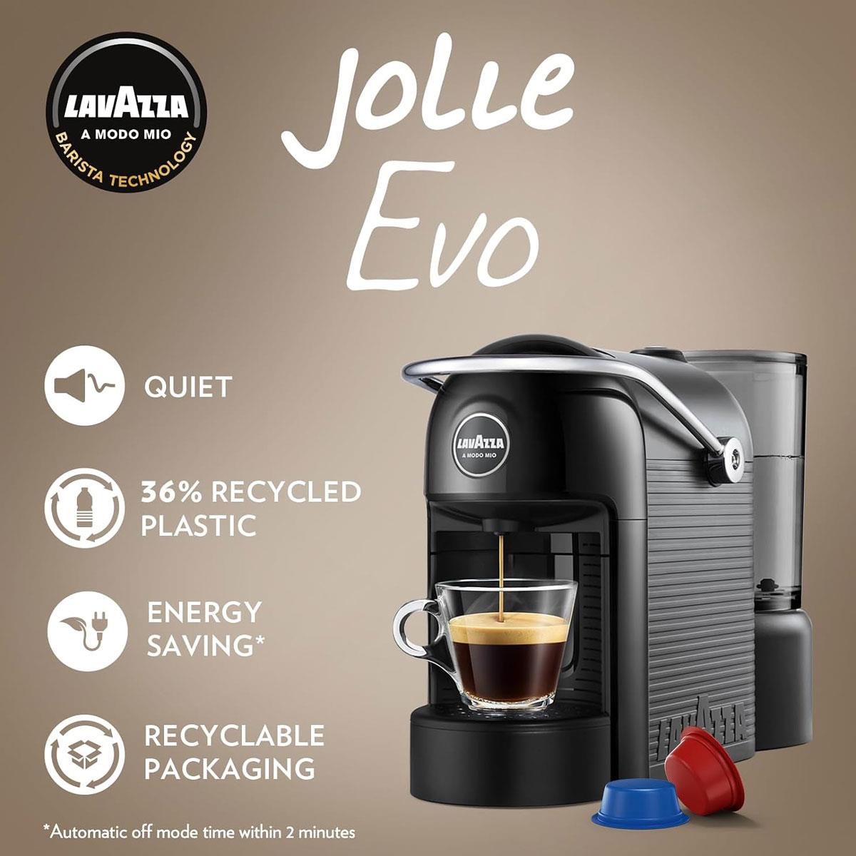 Lavazza A Modo Mio Jolie EVO Capsule Coffee Machine 1250W Espresso Maker Black - Image 7