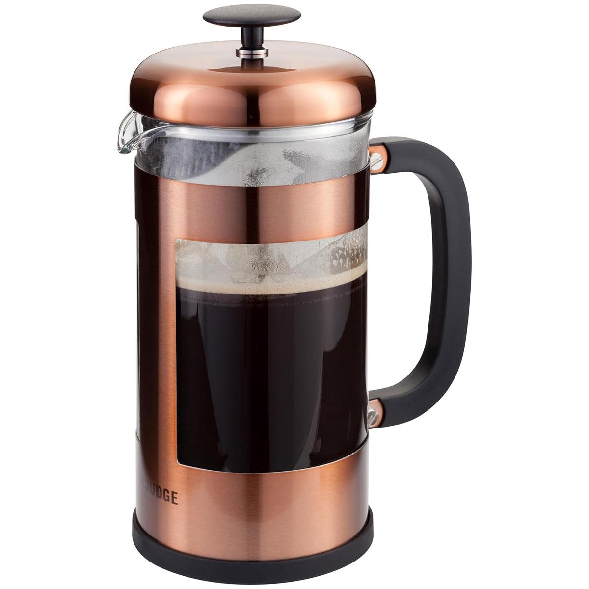 Judge Glass Cafetiere 1L 8 Cup French Press Coffee Maker Borosilicate Glass Copper - Image 3