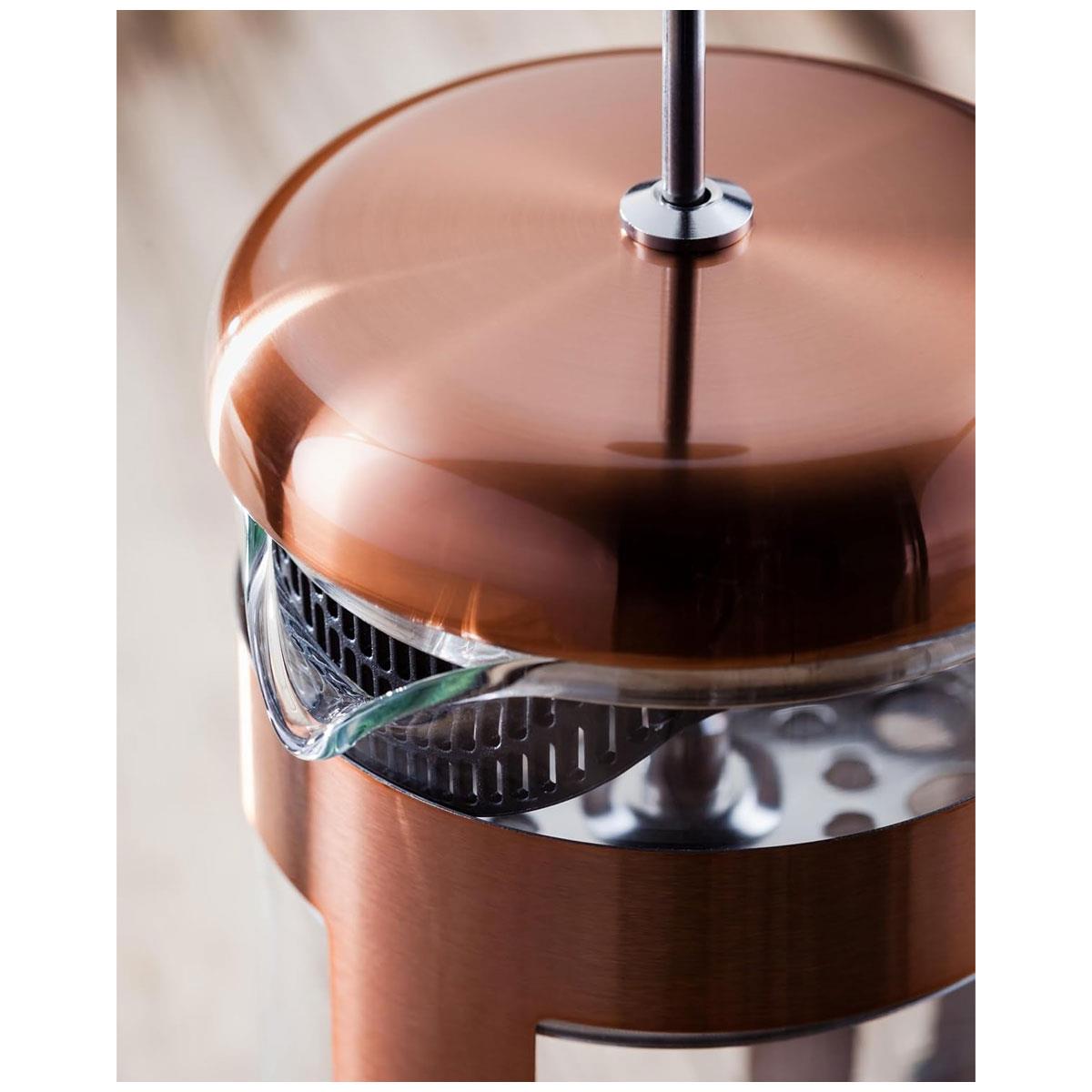 Judge Glass Cafetiere 1L 8 Cup French Press Coffee Maker Borosilicate Glass Copper - Image 4