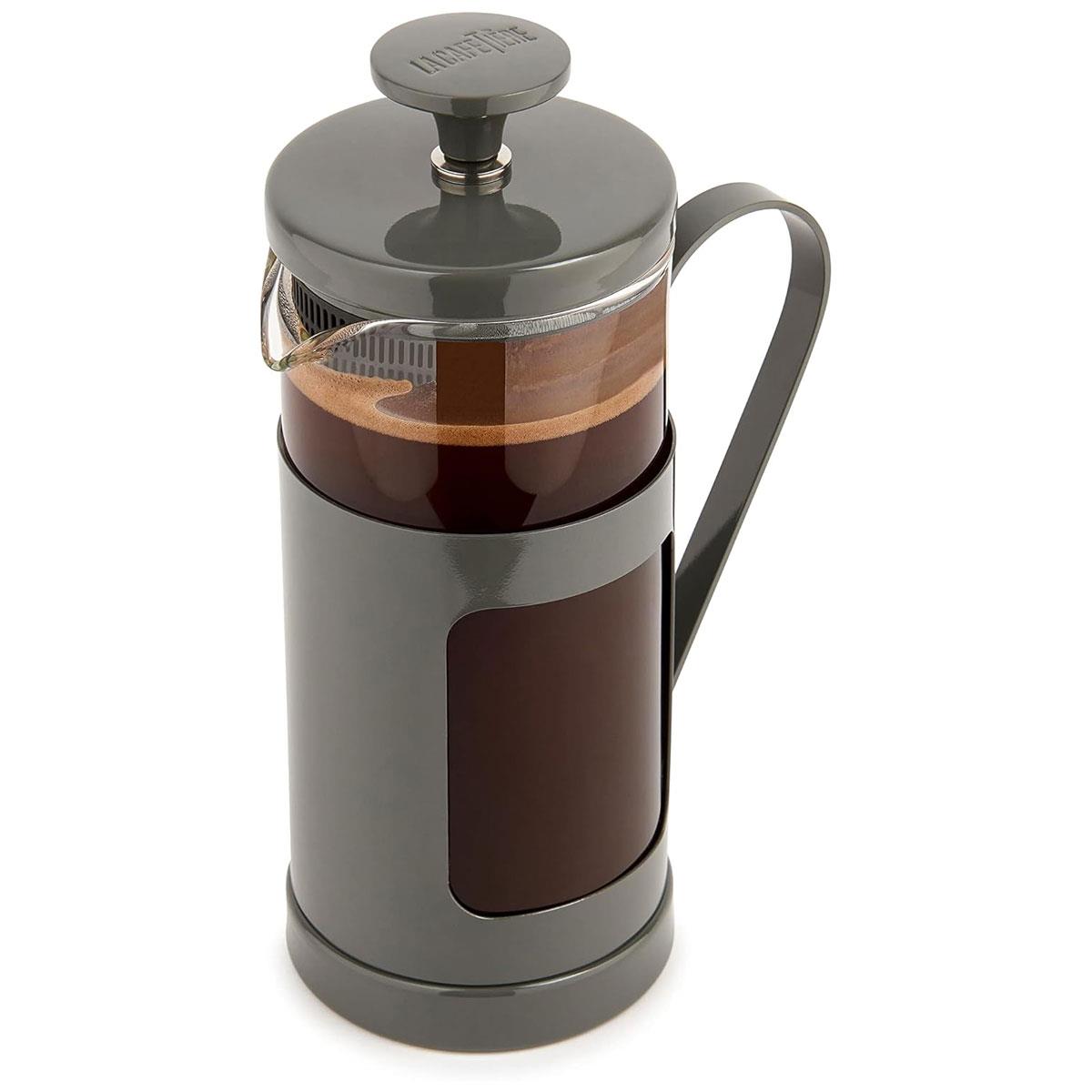 La Cafetiere Monaco 3 Cup French Press Coffee Maker Glass Stainless Steel Grey - Image 3