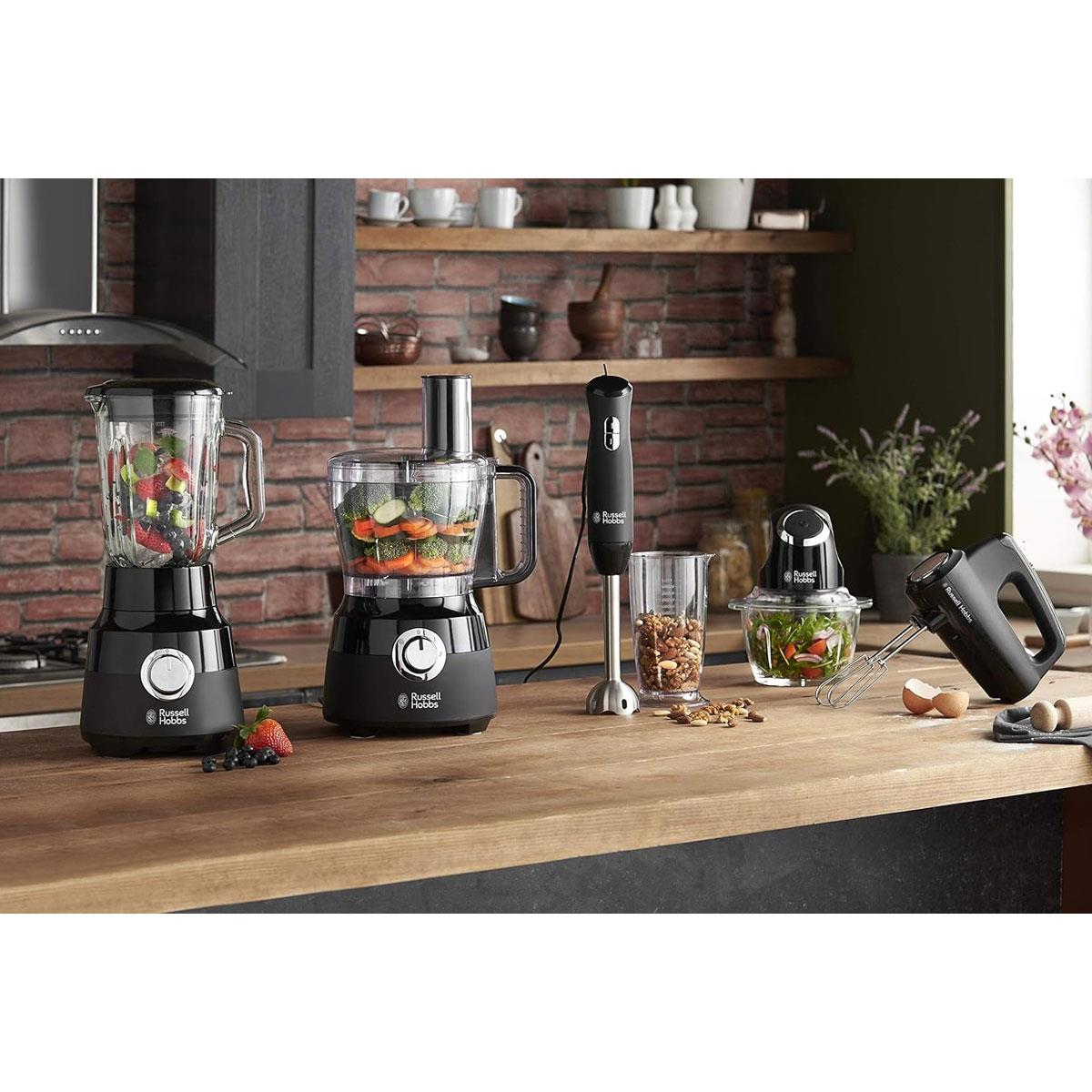 Russell Hobbs Desire Electric Hand Mixer 350W 5-Speed with Turbo Matte Black 2 Beaters & 2 Dough Hooks - Image 8