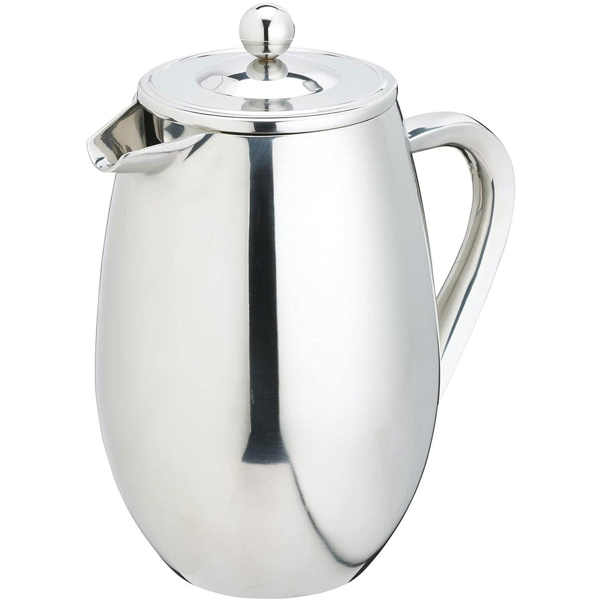 La Cafetiere Double Walled Stainless Steel French Press Coffee Maker 3 Cup Silver