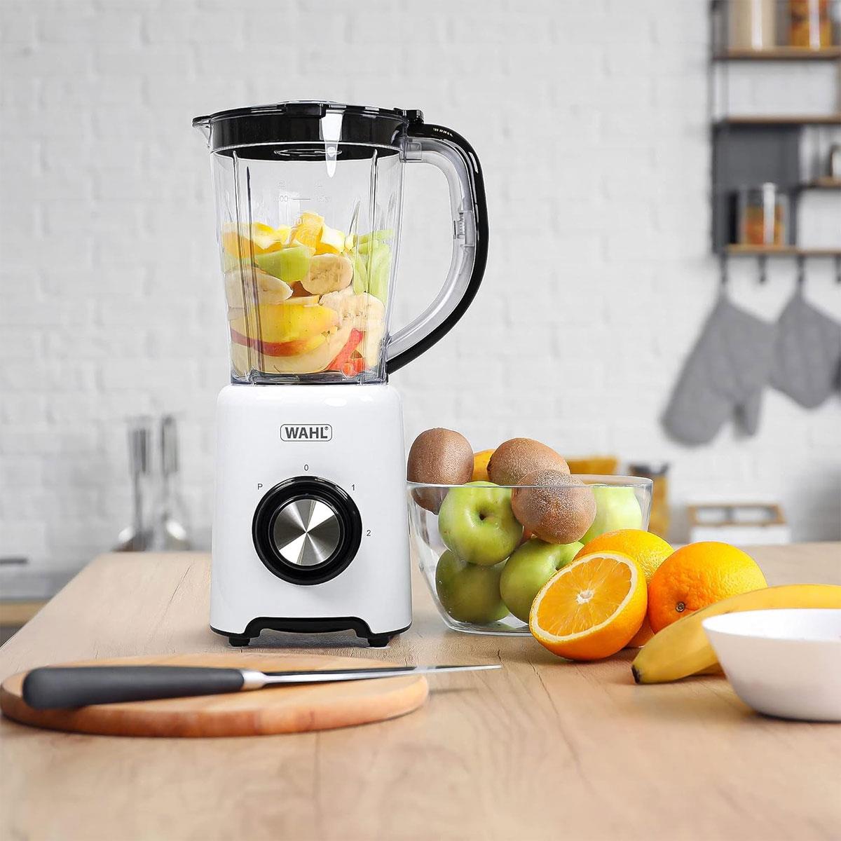 Wahl Table Blender 500W 1.5L Plastic Jug with Grinder Attachment 2 Speed & Pulse Stainless Steel Quad Blades White - Image 2