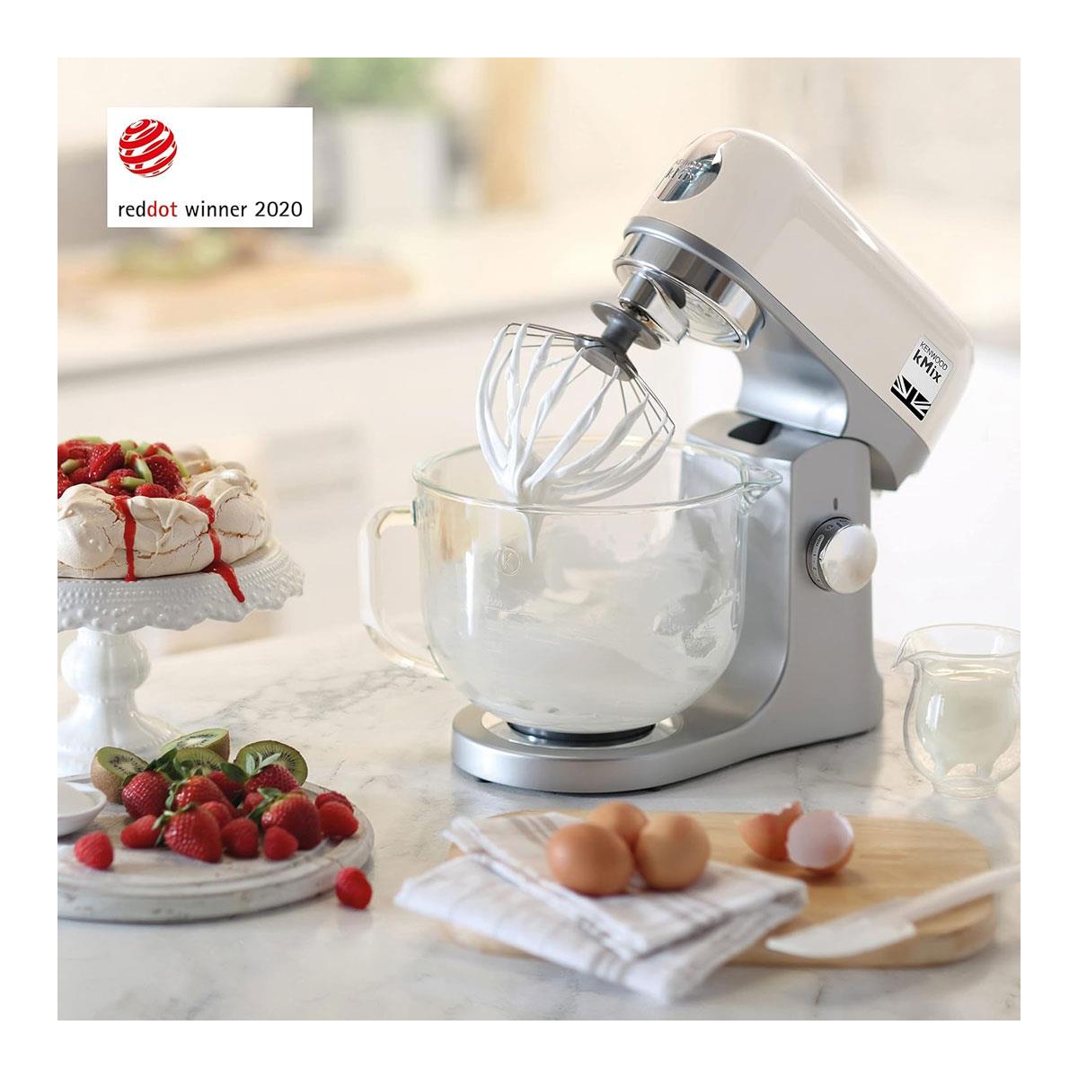 Kenwood kMix Stand Mixer Cream 1000W 5L Stainless Steel Kitchen Mixer with Glass Bowl & Baking Tools - Image 2