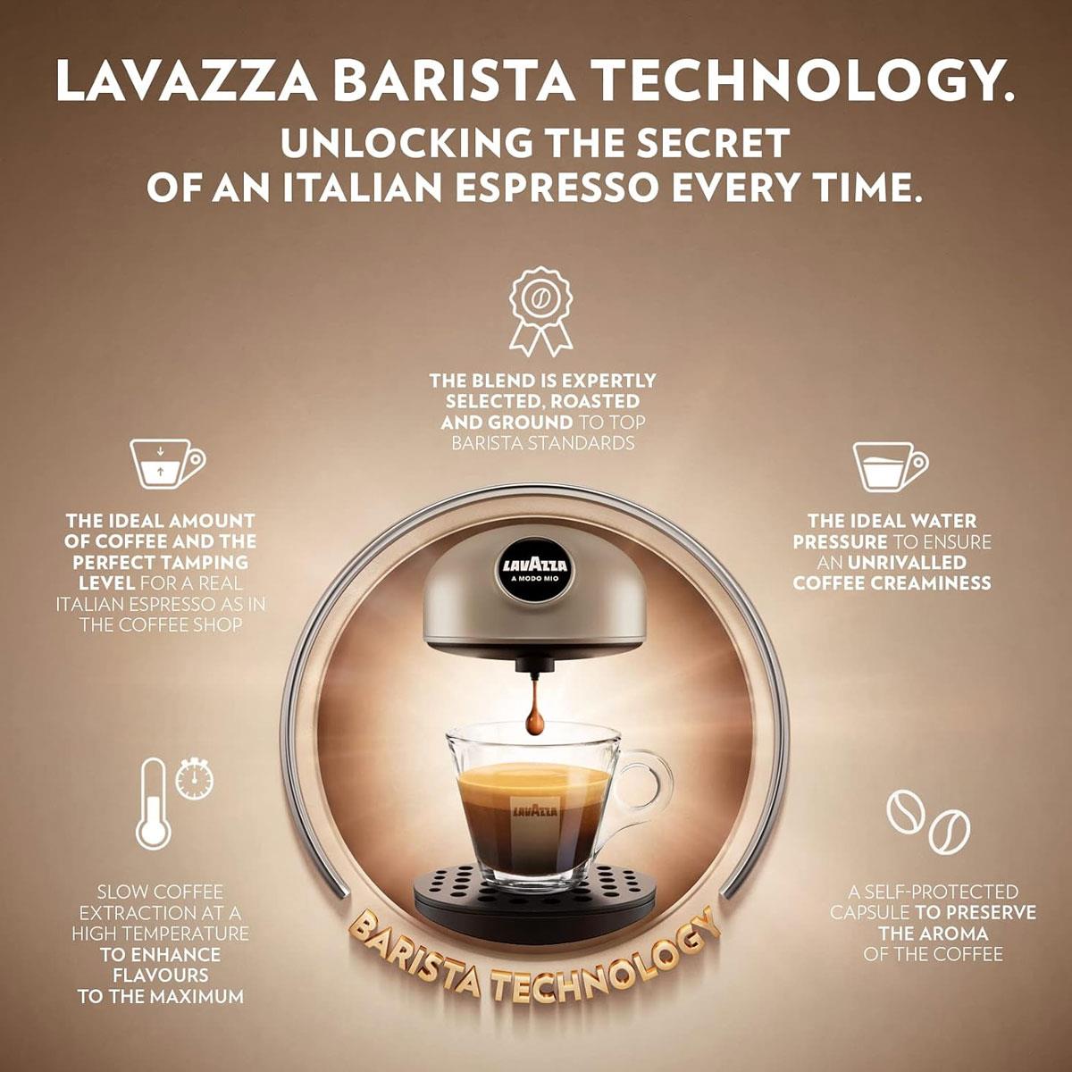 Lavazza A Modo Mio Deséa Capsule Coffee Machine Walnut 1500W Touch Interface Espresso Cappuccino Maker - Image 4