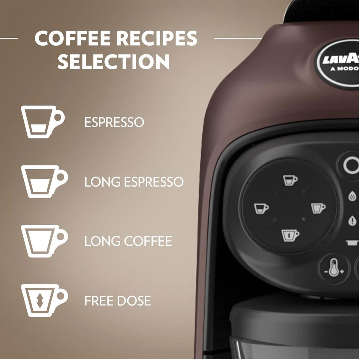 Lavazza A Modo Mio Deséa Capsule Coffee Machine Walnut 1500W Touch Interface Espresso Cappuccino Maker - Image 6