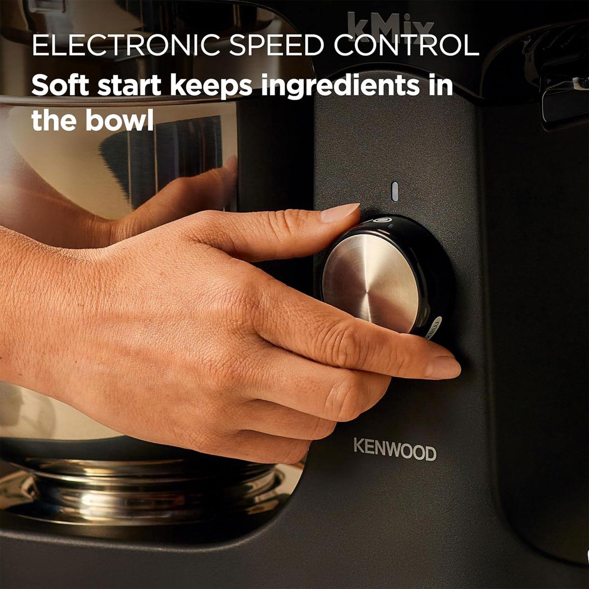 Kenwood kMix Stand Mixer Sleek Black 5L Stainless Steel Bowl Planetary Mixing 1000W with Patisserie Set & Splash Guard - Image 4
