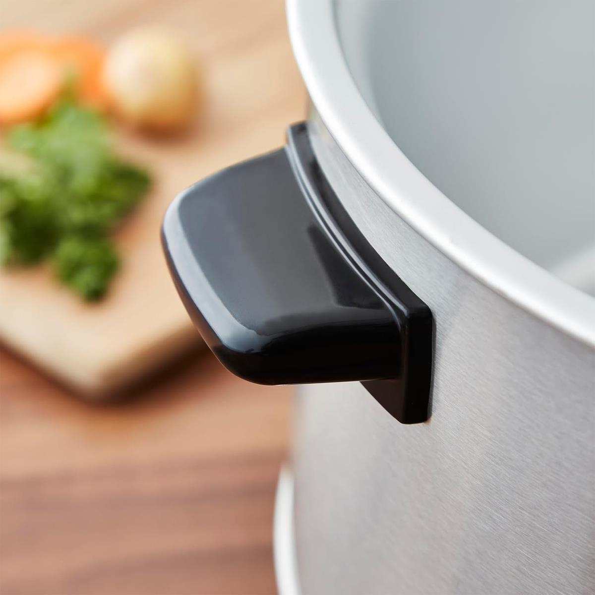 Swan Oval Slow Cooker 3.5 Litre 200W Stainless Steel With 3 Cooking Settings And Keep Warm Function Silver - Image 5