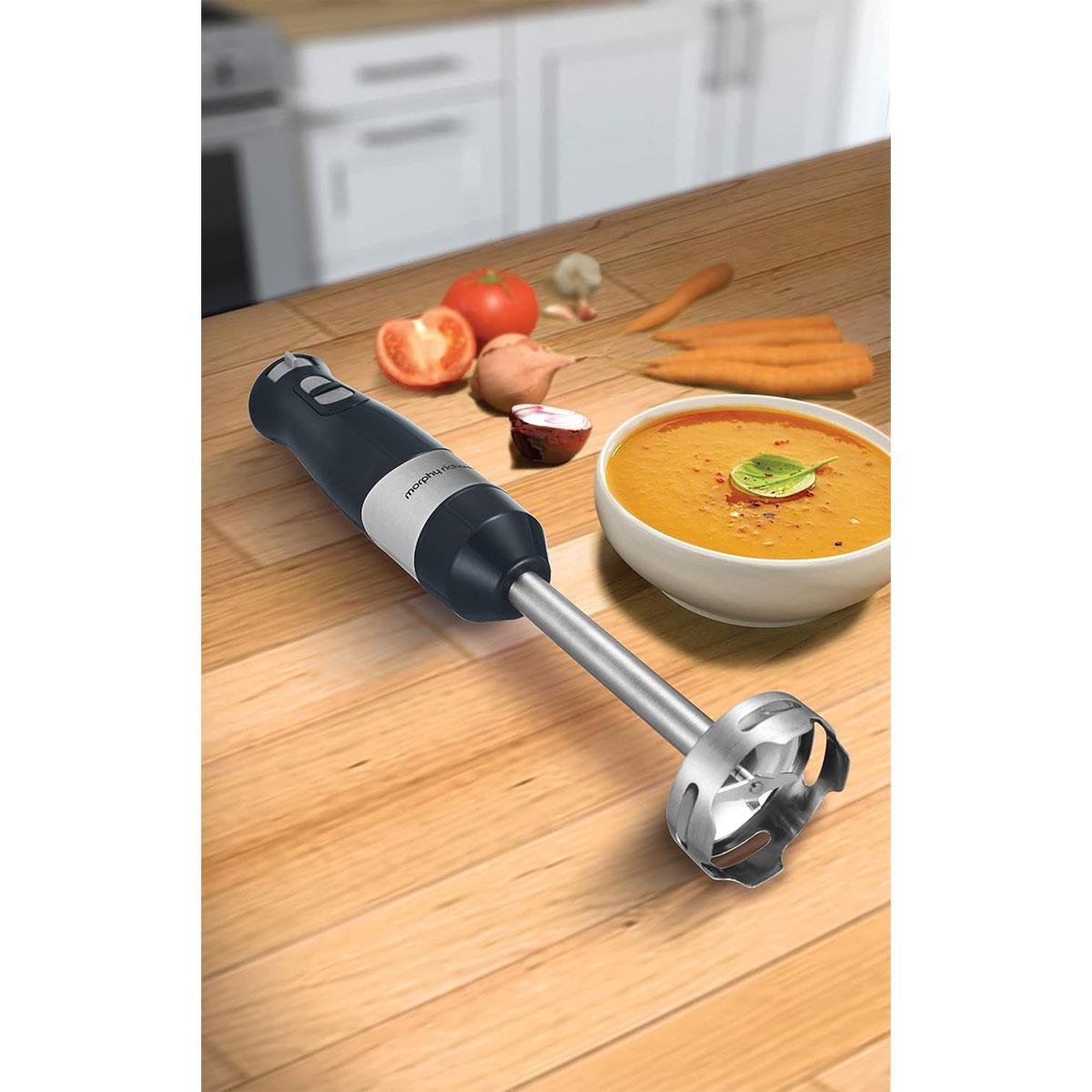 Morphy Richards Total Control Hand Blender 600W 5 Speed Settings Turbo Boost Plastic & Stainless Steel Grey - Image 6