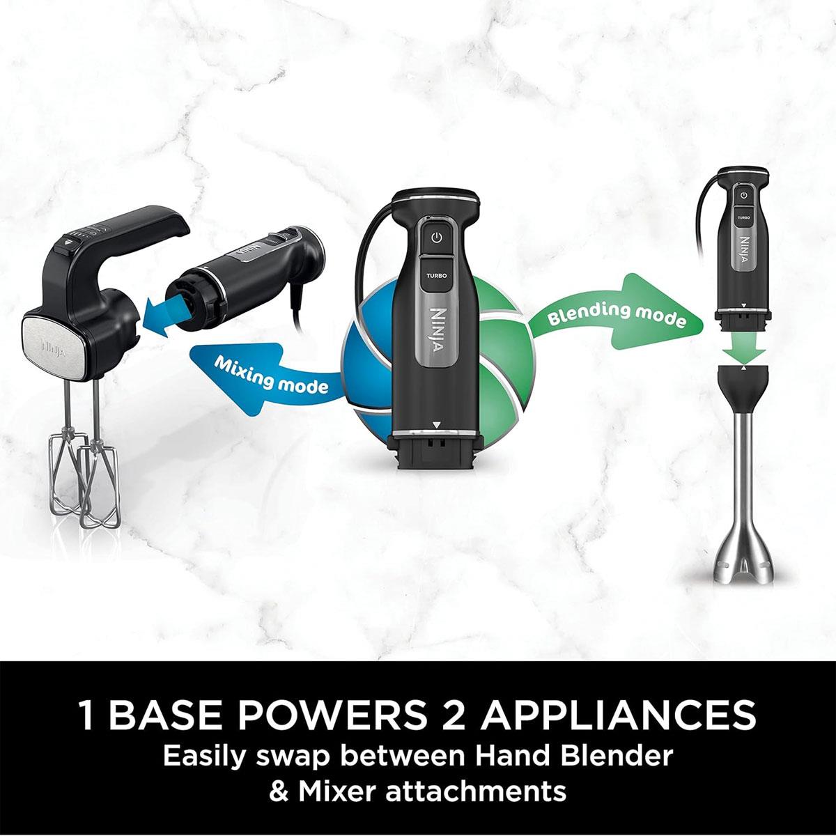 Ninja Foodi 2-in-1 Hand Blender & Hand Mixer 850W Black with SmartTorque Motor and Dishwasher Safe Accessories - Image 2