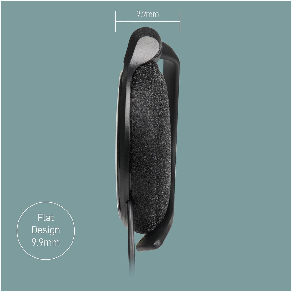Panasonic Clip-On Earphones 30mm Driver Wired Headphones Black Slim Design - Image 3
