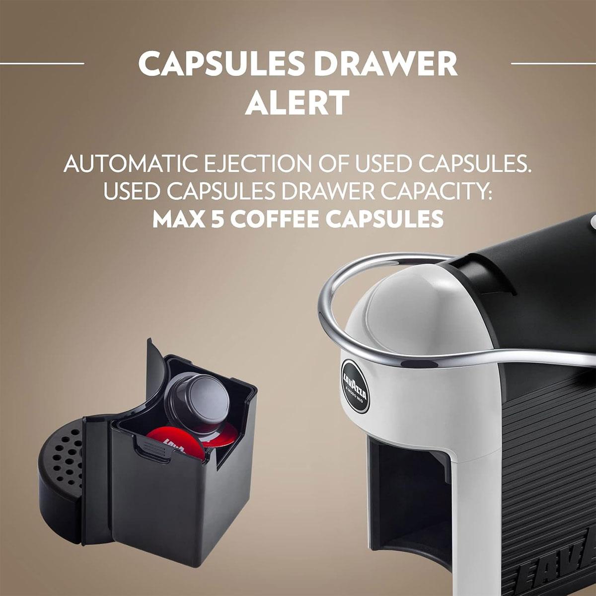 Lavazza A Modo Mio Jolie & Milk EVO Capsule Espresso Coffee Machine with Integrated Milk Frother 1250W White - Image 9