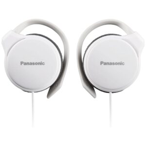 Panasonic Clip-On Earphones 30mm Driver Wired Headphones White Slim Design