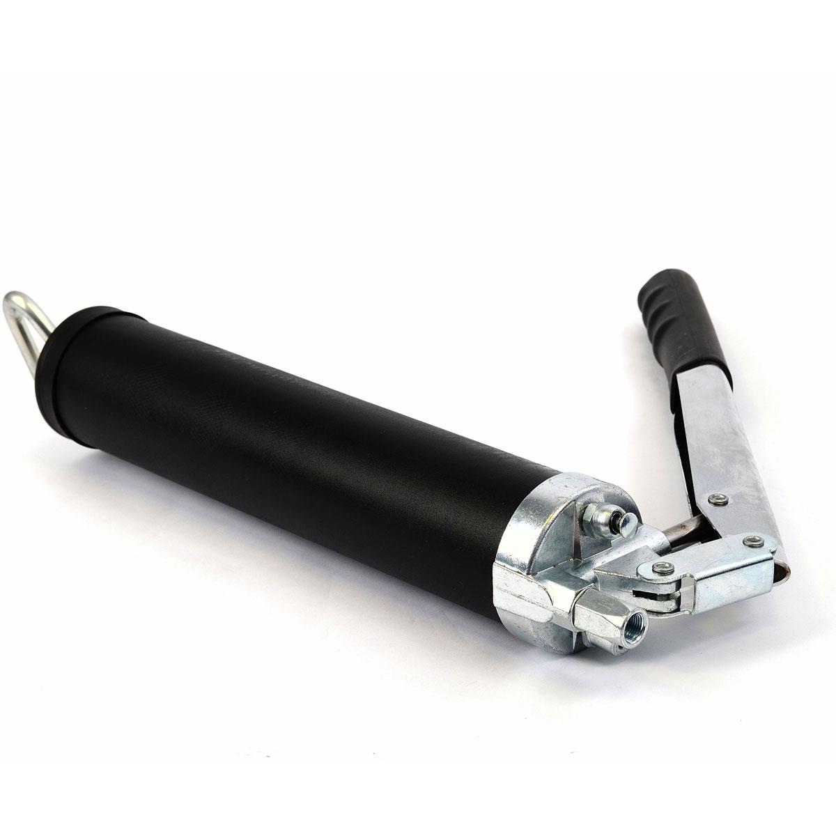 Hilka Manual Grease Gun 500cc Silver Black Heavy Duty Hand Pump With Flexible Hose - Image 3