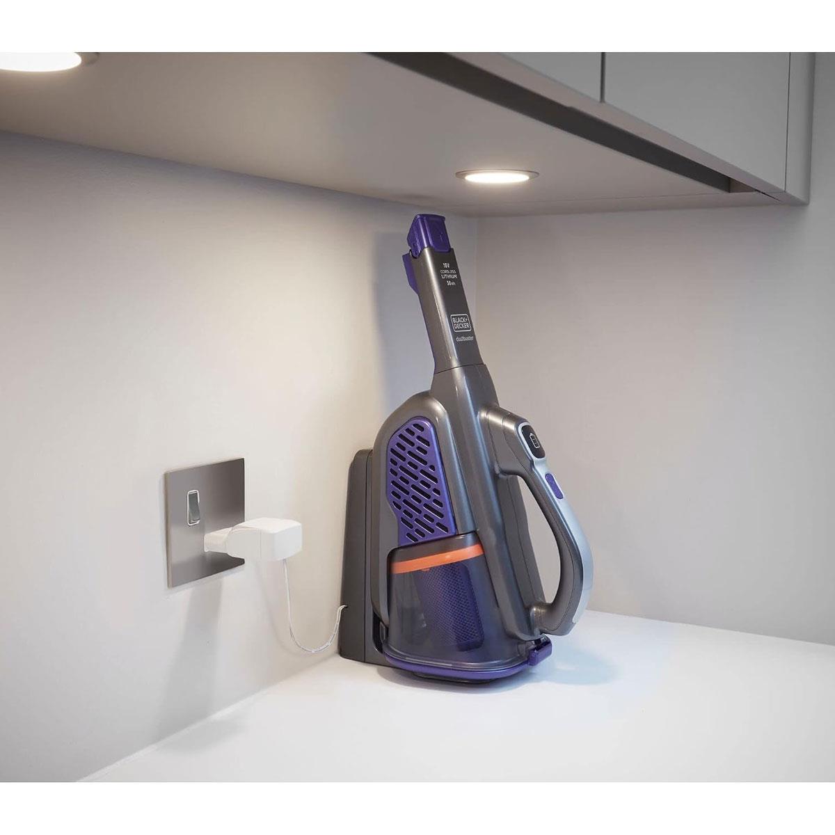 Black & Decker Dustbuster Gen 11 Pet 18V 2.0Ah Cordless Handheld Vacuum Cleaner with Charge Base 700ml Grey - Image 2