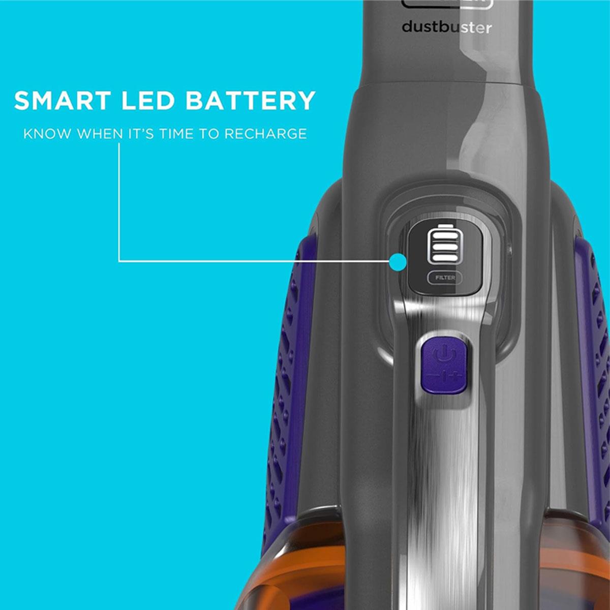 Black & Decker Dustbuster Gen 11 Pet 18V 2.0Ah Cordless Handheld Vacuum Cleaner with Charge Base 700ml Grey - Image 7