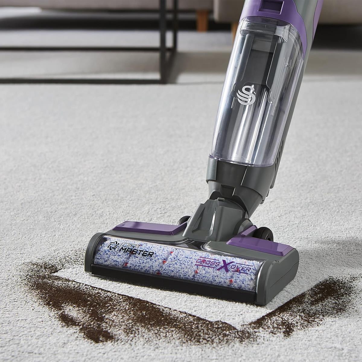Swan Dirtmaster Crossover Cordless Wet Dry Vacuum Cleaner With HEPA Filter LED Display Self Cleaning Purple - Image 4