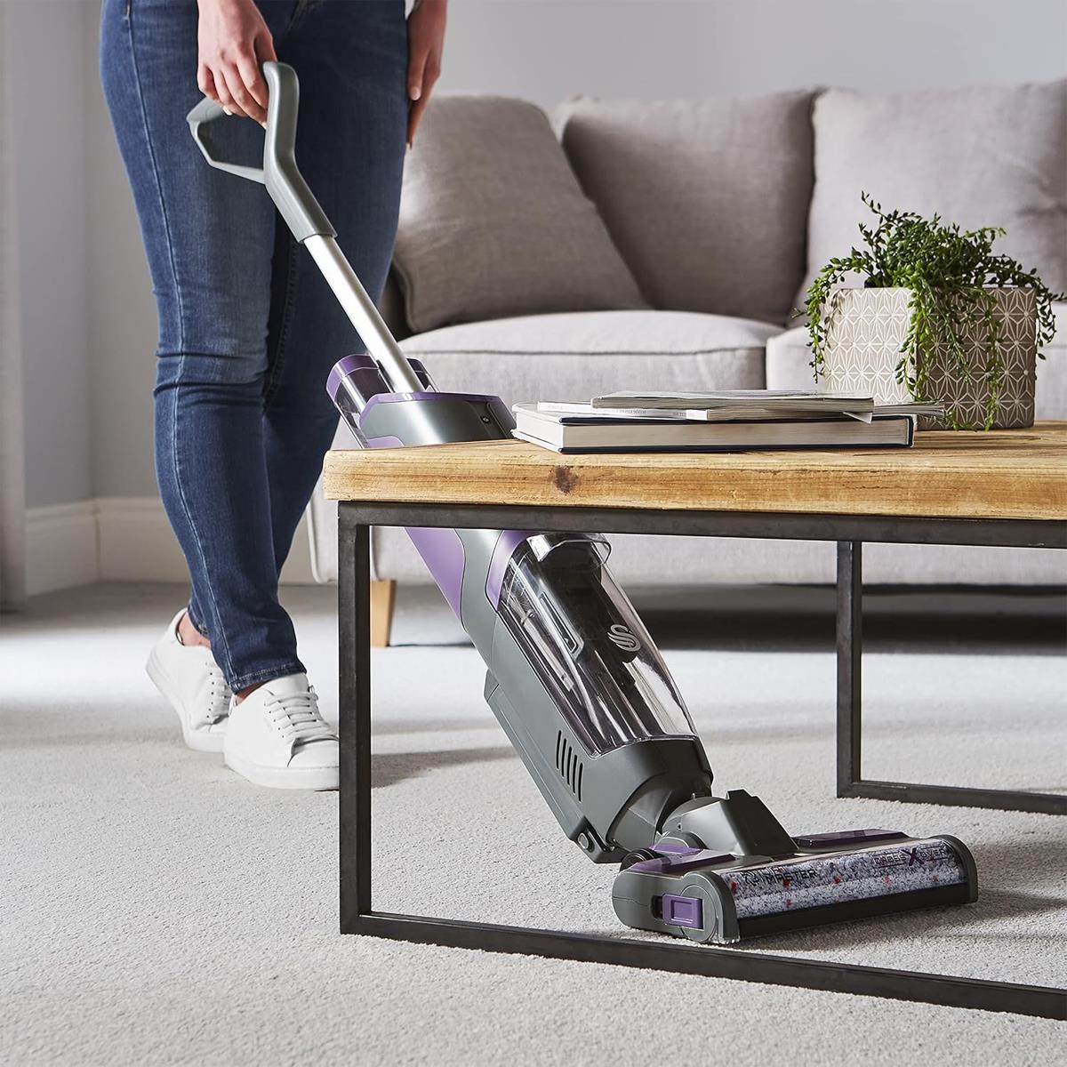 Swan Dirtmaster Crossover Cordless Wet Dry Vacuum Cleaner With HEPA Filter LED Display Self Cleaning Purple - Image 9