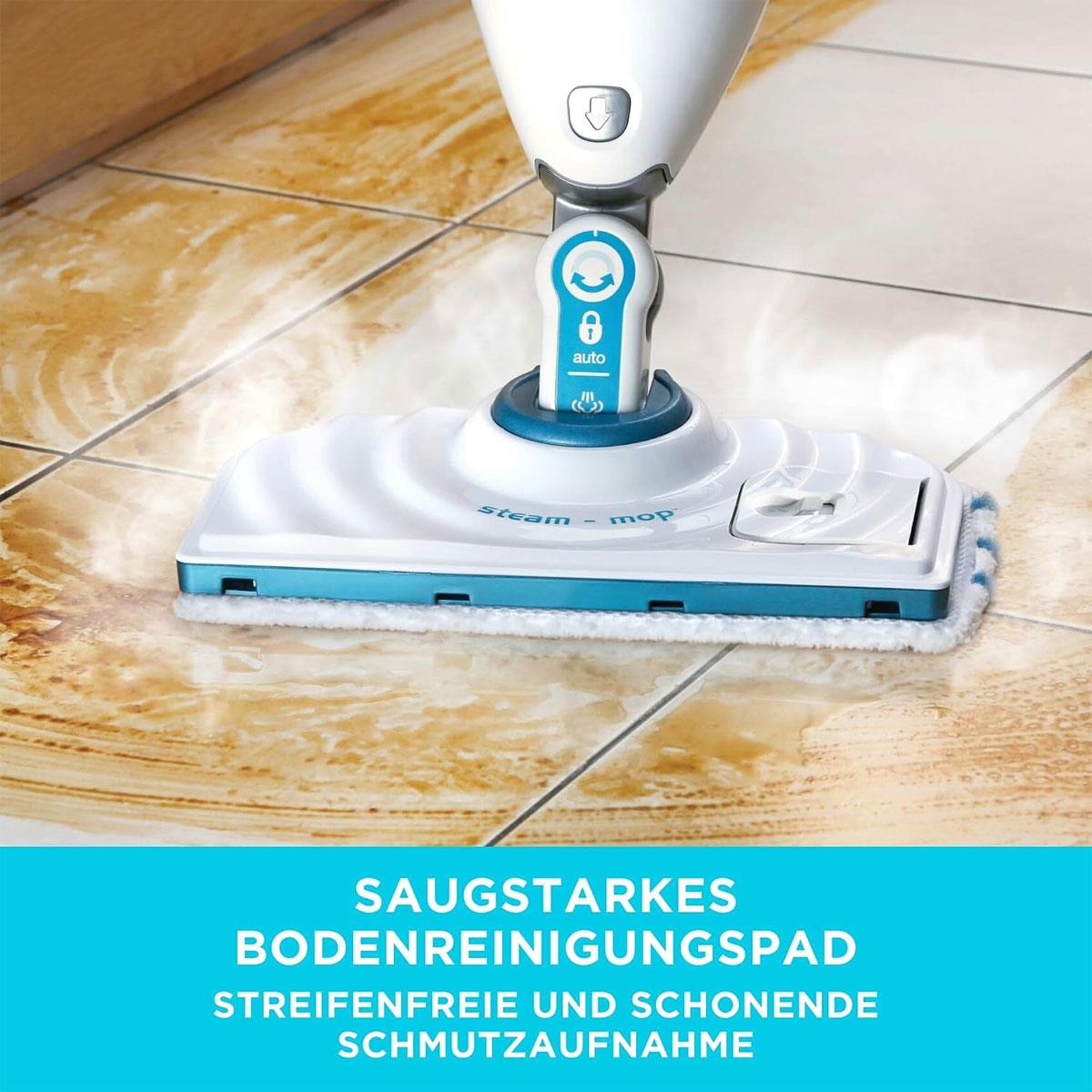 Black & Decker AutoSelect Steam Mop Replacement Pads Pack of 2 White Microfibre Easy-Glide Washable Cleaning Pads - Image 2