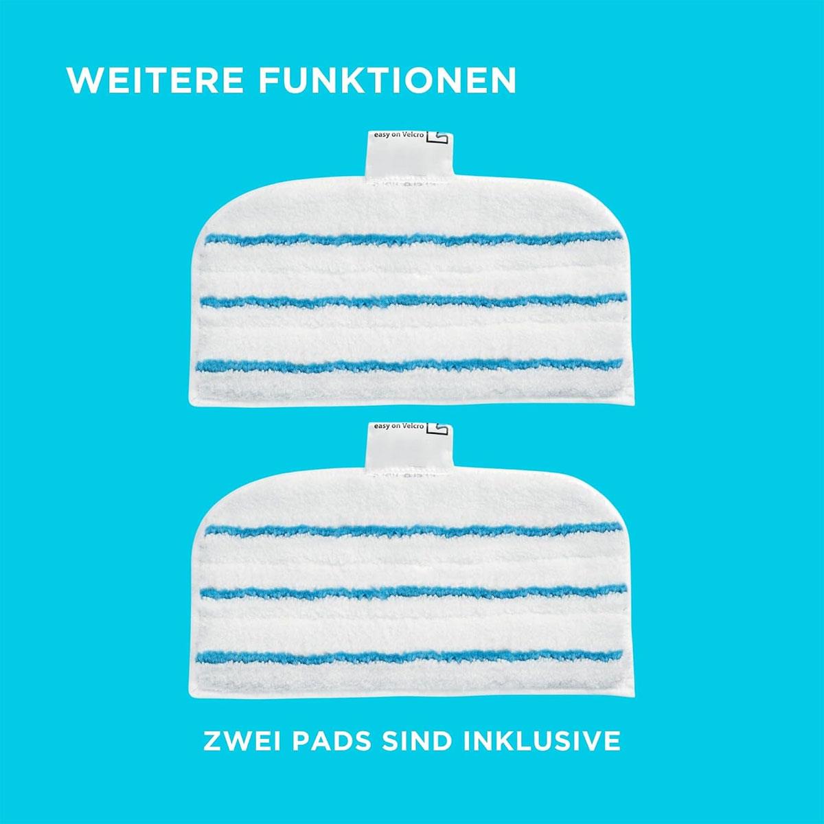 Black & Decker AutoSelect Steam Mop Replacement Pads Pack of 2 White Microfibre Easy-Glide Washable Cleaning Pads - Image 6