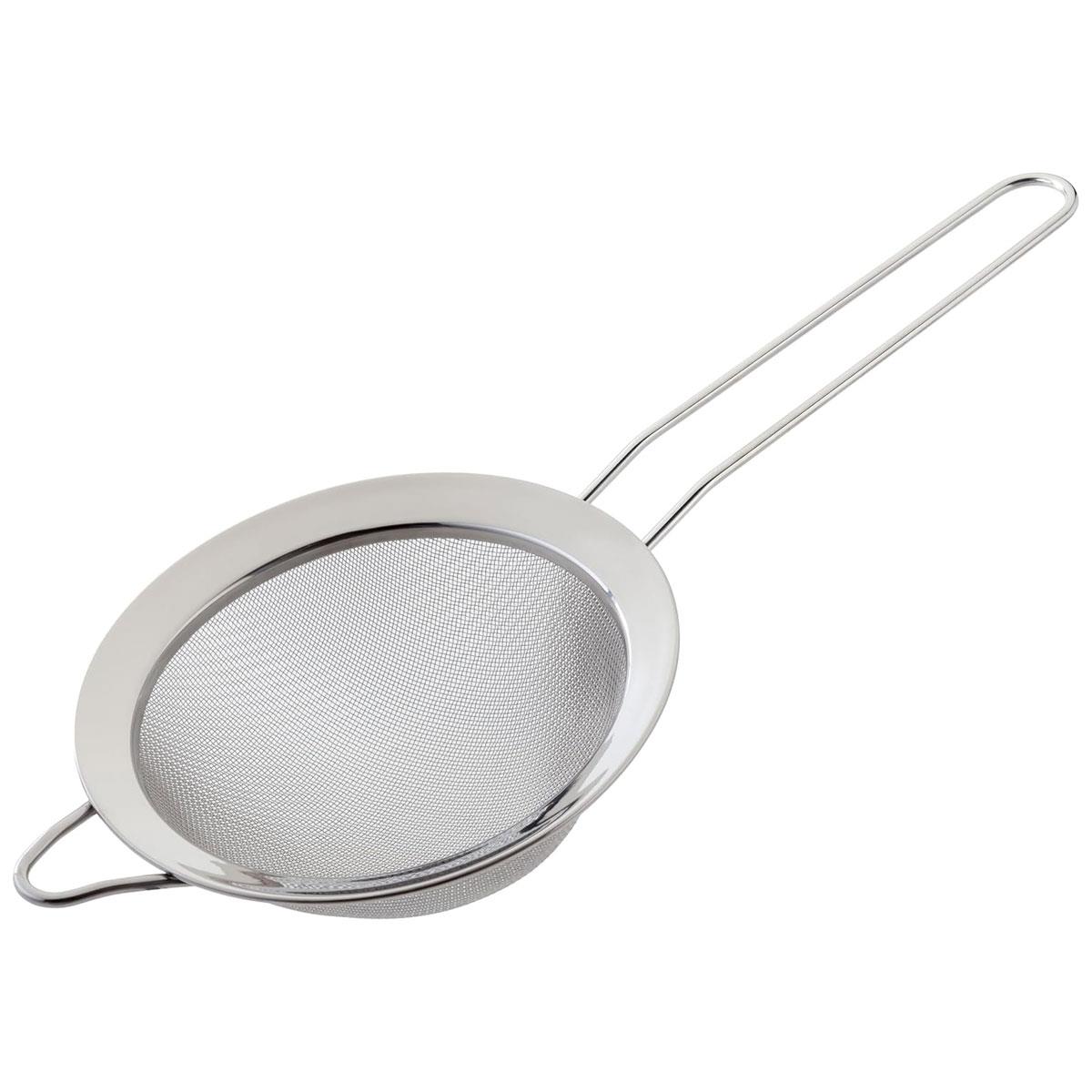Judge Baking Sieve 12cm Fine Mesh Strainer Stainless Steel Silver with Resting Ring for Flour and Baking
