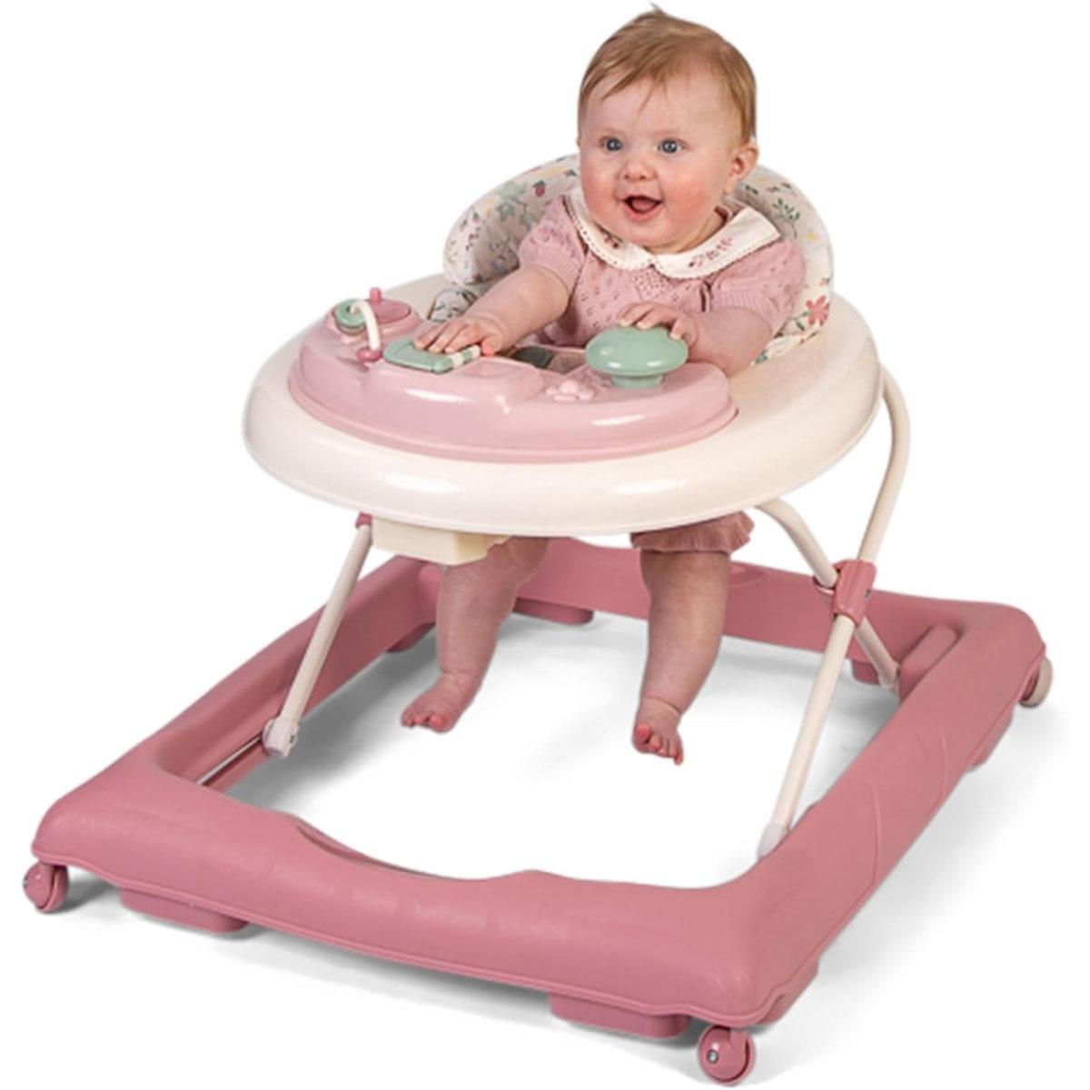 Red Kite Baby Go Round Jive Electronic Baby Walker with Detachable Musical Play Tray 3 Height Settings Stop 'n' Go Base Rose & Ivy Pink - Image 3