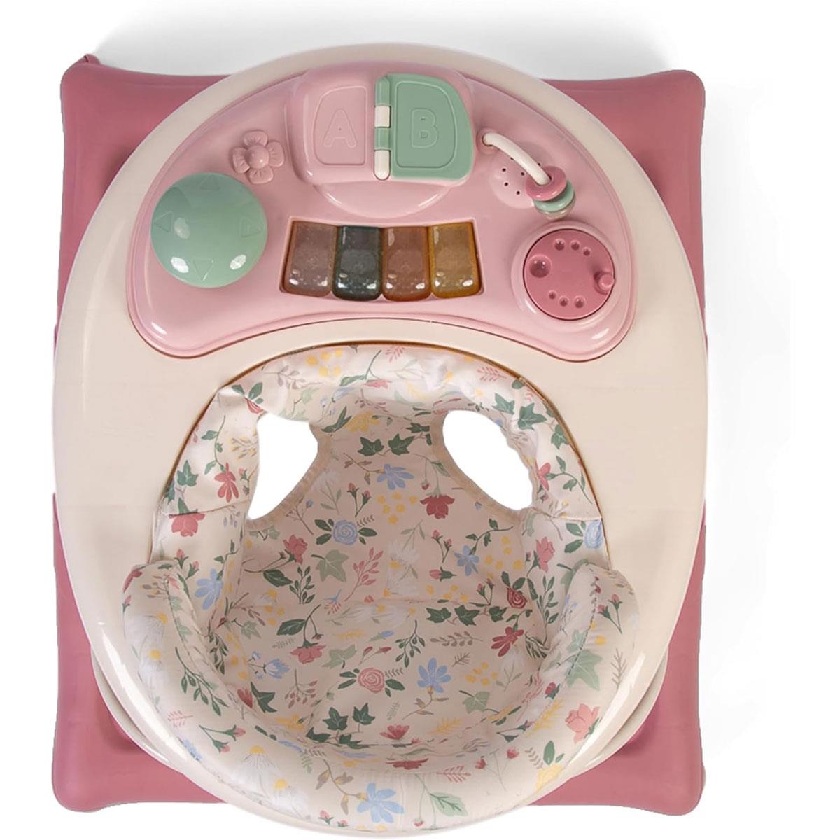 Red Kite Baby Go Round Jive Electronic Baby Walker with Detachable Musical Play Tray 3 Height Settings Stop 'n' Go Base Rose & Ivy Pink - Image 6