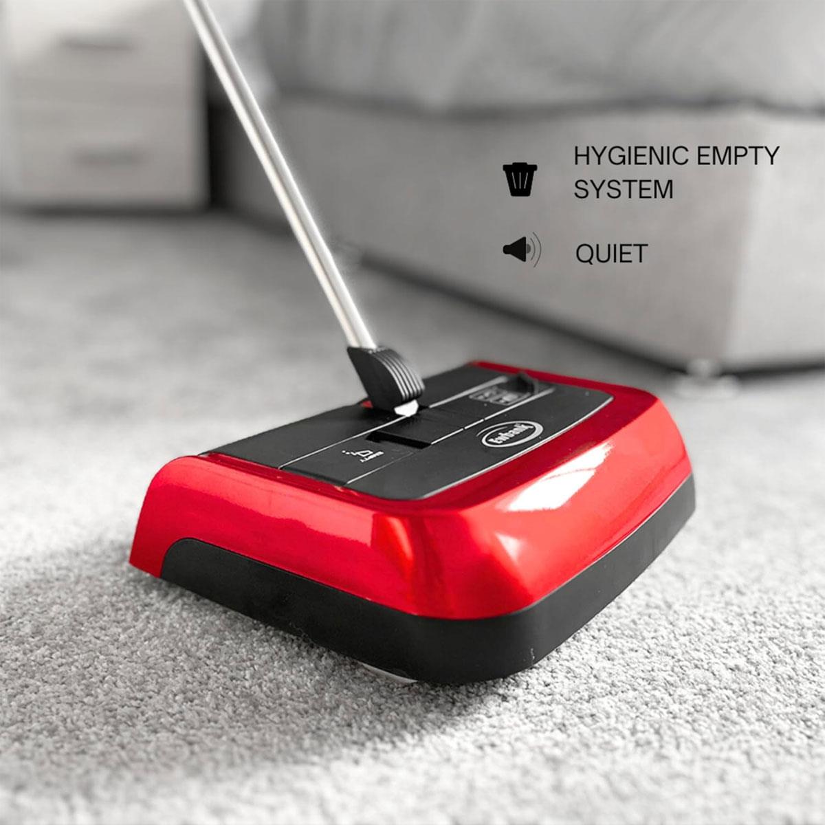 Ewbank Evolution 3 Manual Carpet Sweeper Red 22cm Multi Surface Floor Cleaner with Adjustable Brush Height - Image 3