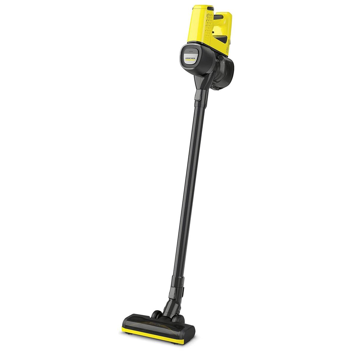 KARCHER VC 4 Cordless MyHome Stick Vacuum Cleaner 21.6V Li-Ion Battery 2 Suction Levels Yellow 30 Min Runtime - Image 3