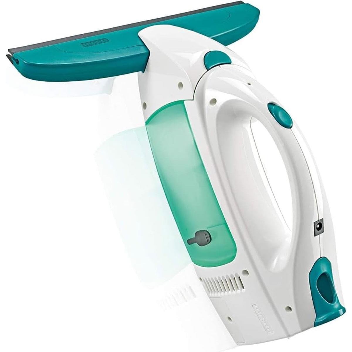 Leifheit Dry & Clean Window Vacuum Cleaner 28cm Cordless Electric Glass Cleaner with Lithium-Ion Battery Turquoise