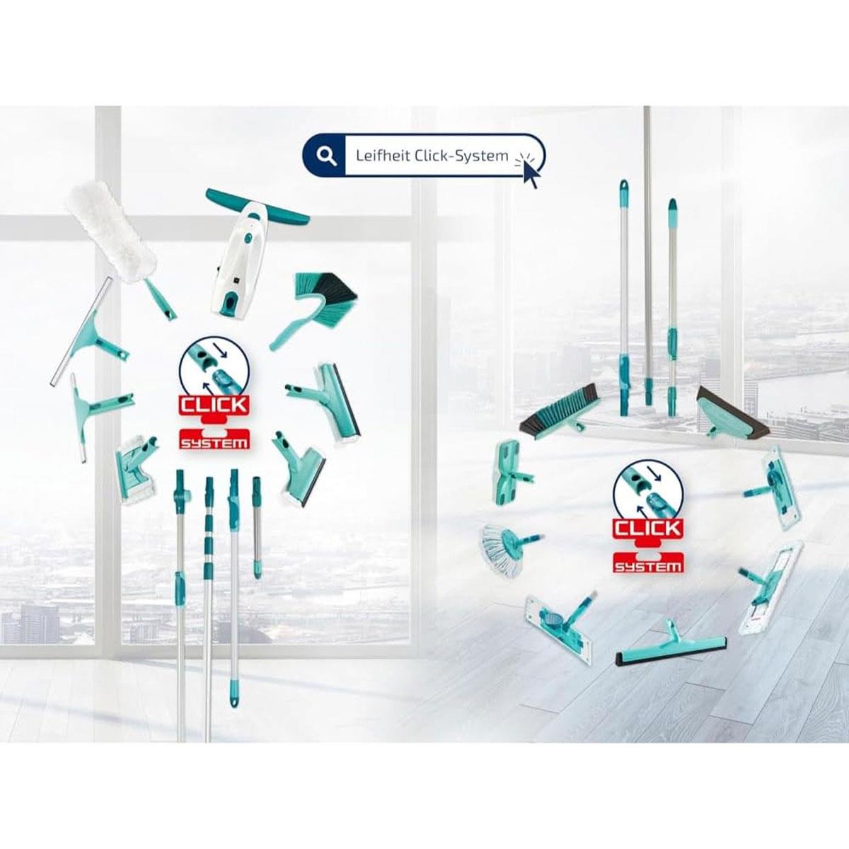 Leifheit Dry & Clean Window Vacuum Cleaner 28cm Cordless Electric Glass Cleaner with Lithium-Ion Battery Turquoise - Image 9