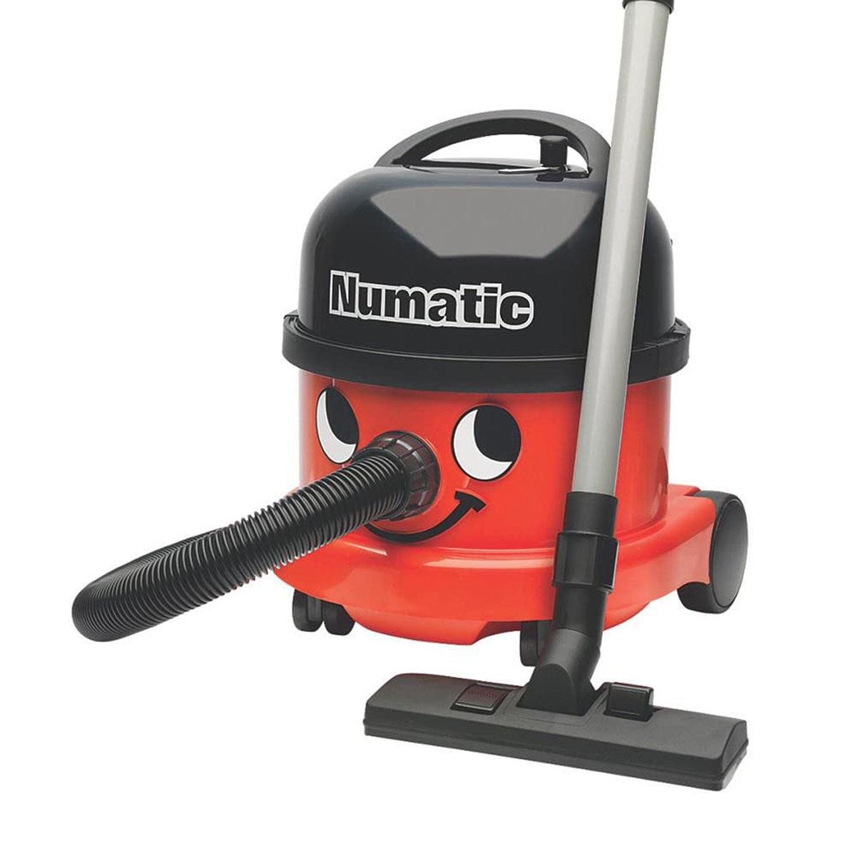 Numatic Commercial Bagged Cylinder Vacuum Cleaner Henry Style Red 9L HEPA Filter Cord Rewind 110V