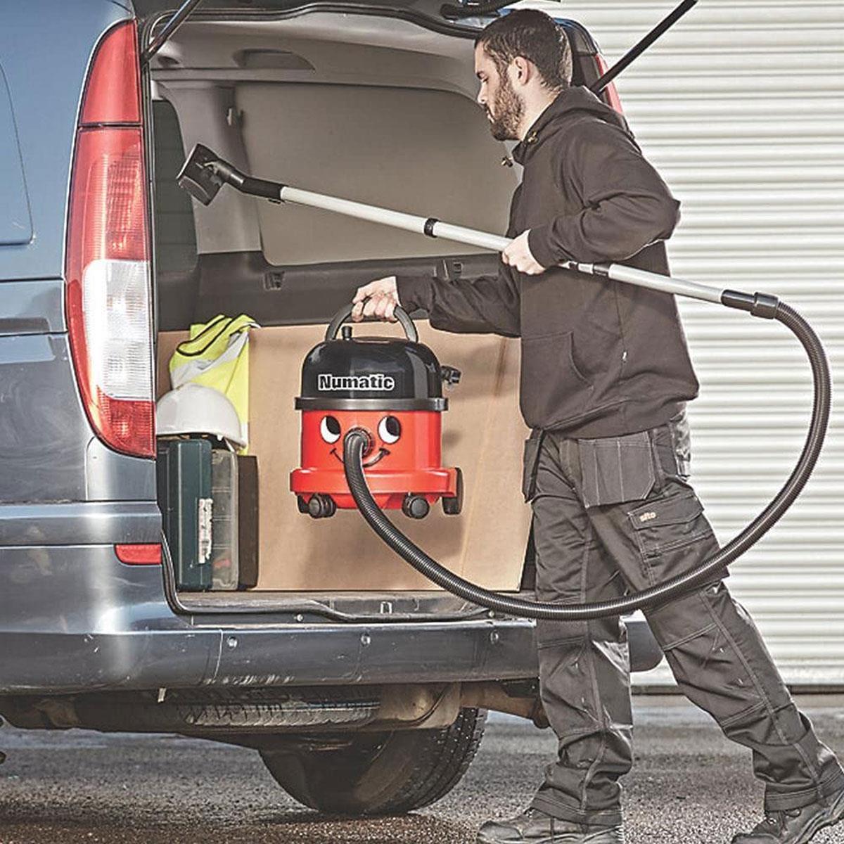 Numatic Commercial Bagged Cylinder Vacuum Cleaner Henry Style Red 9L HEPA Filter Cord Rewind 110V - Image 3