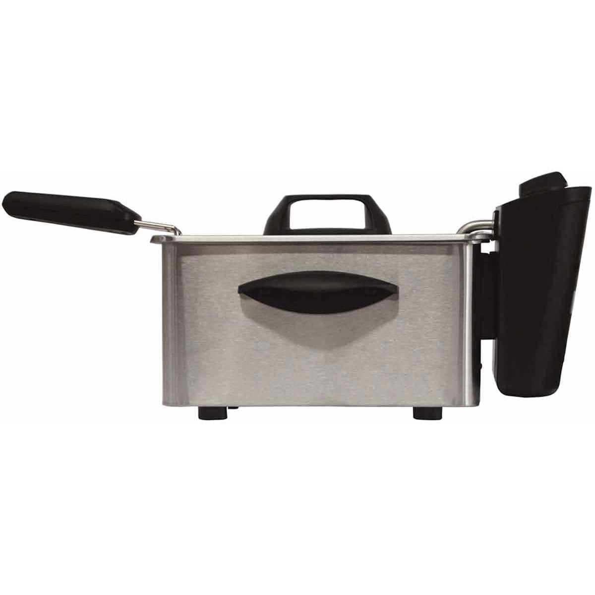 Igenix Compact Mini Deep Fat Fryer with Frying Basket 1.5L Oil Capacity Non-Stick Inner Bowl Adjustable Thermostat Stainless Steel - Image 3