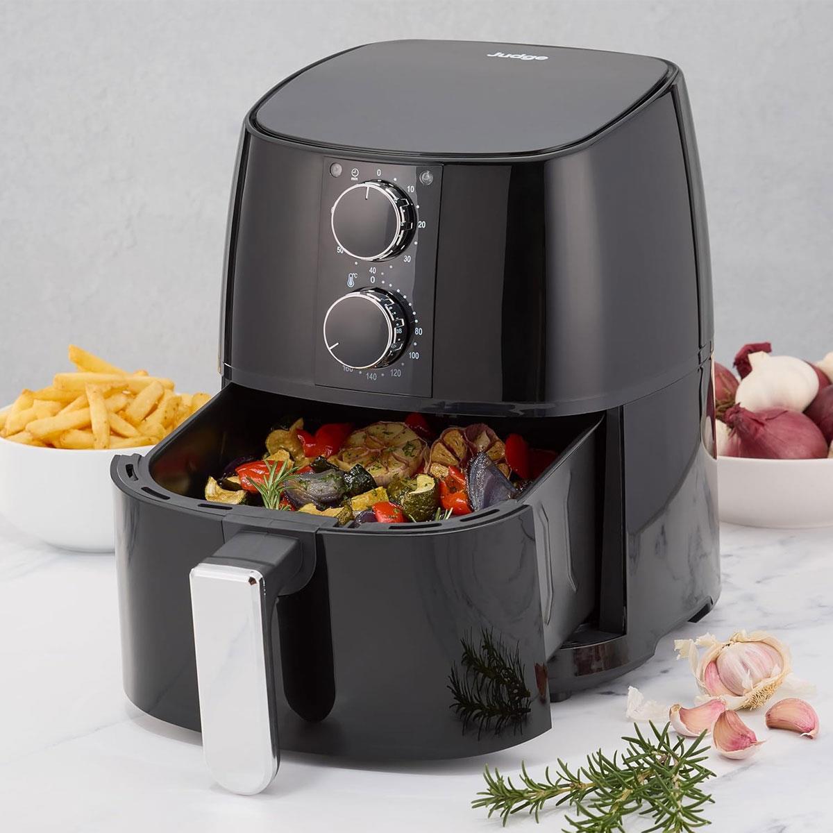 Judge Air Fryer 4L Non-Stick Multicooker 1400W with 360° Hot Air Circulation Timer & Auto Shut-Off Black - Image 2