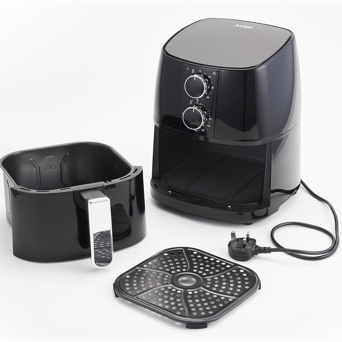 Judge Air Fryer 4L Non-Stick Multicooker 1400W with 360° Hot Air Circulation Timer & Auto Shut-Off Black - Image 5