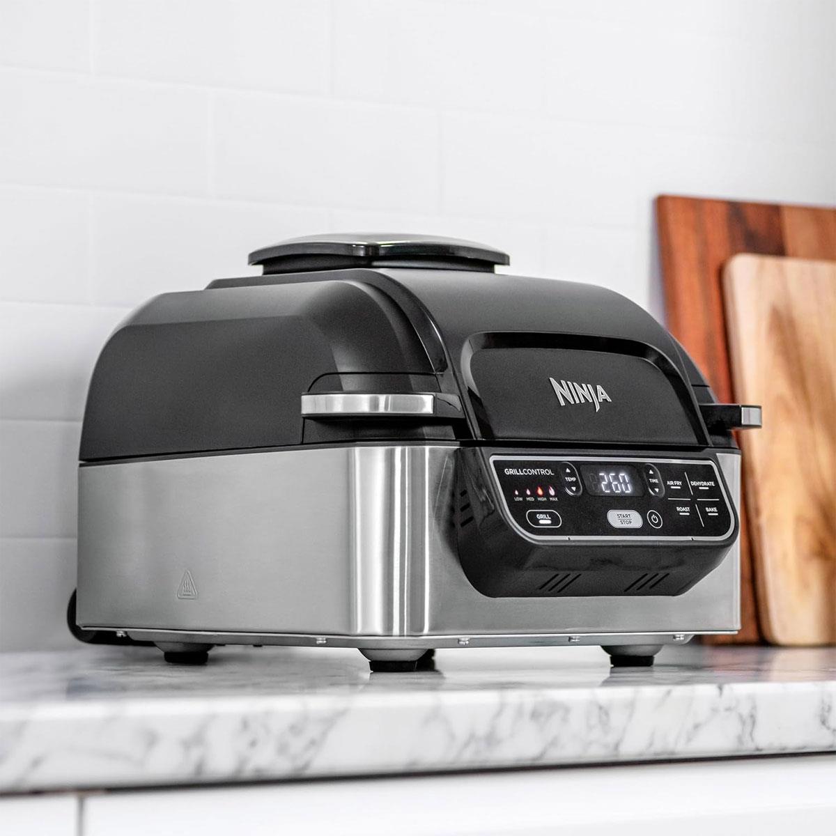 Ninja Foodi Health Grill & Air Fryer 5.7L 5-in-1 Cyclonic Air Technology Black/Silver - Image 2