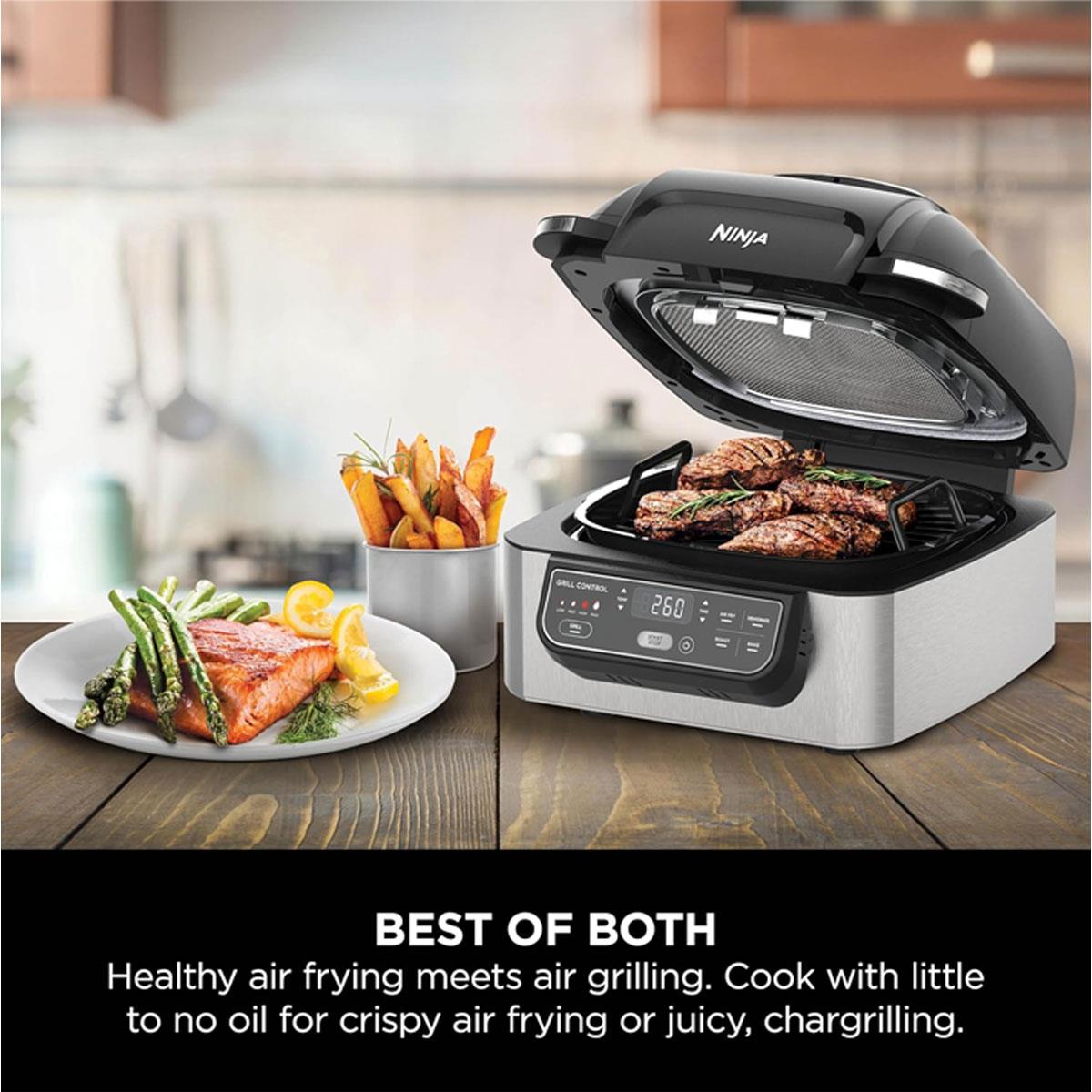 Ninja Foodi Health Grill & Air Fryer 5.7L 5-in-1 Cyclonic Air Technology Black/Silver - Image 4