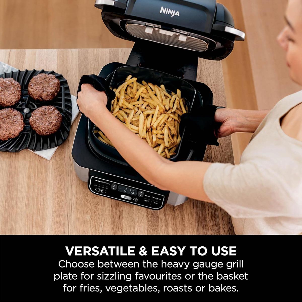 Ninja Foodi Health Grill & Air Fryer 5.7L 5-in-1 Cyclonic Air Technology Black/Silver - Image 5