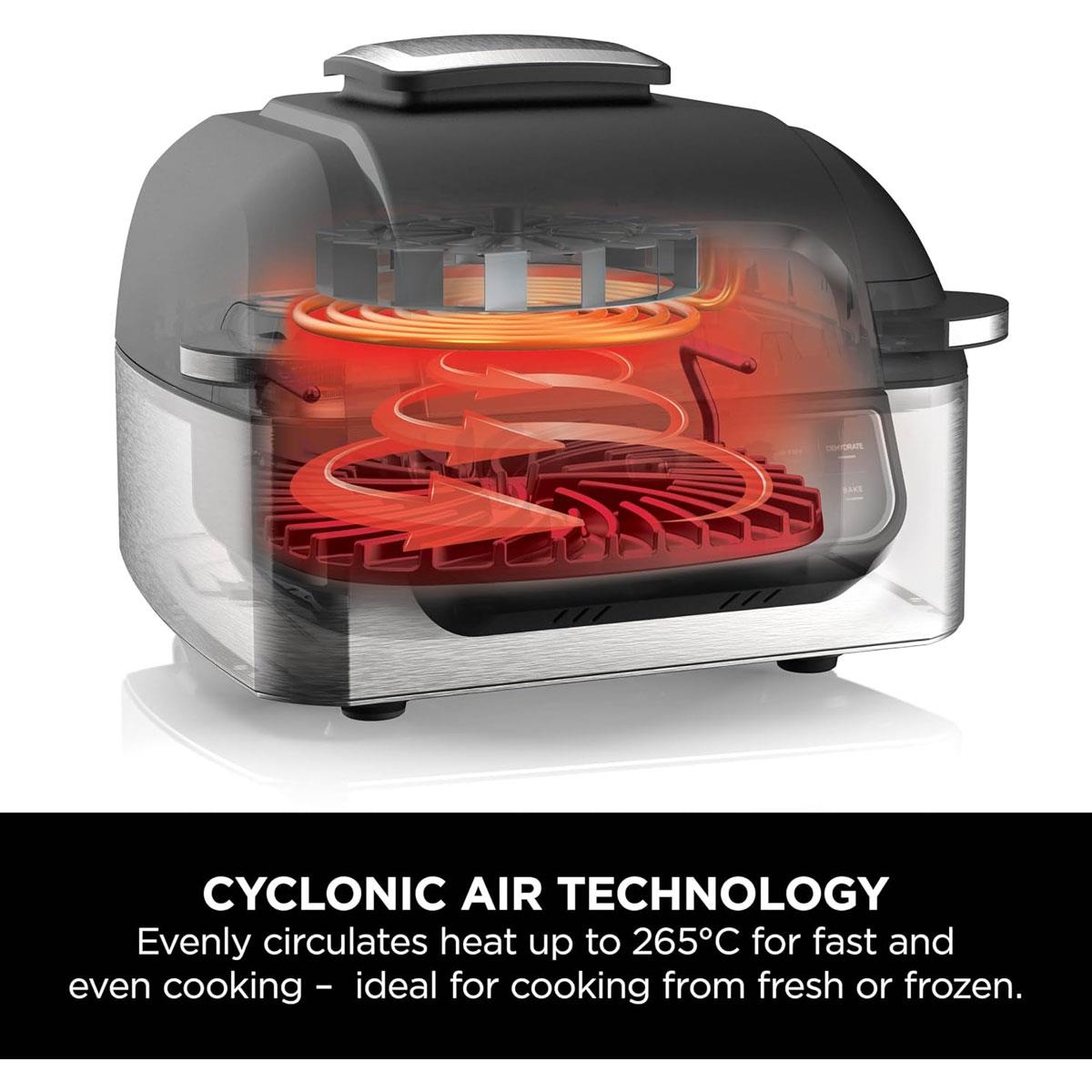 Ninja Foodi Health Grill & Air Fryer 5.7L 5-in-1 Cyclonic Air Technology Black/Silver - Image 8